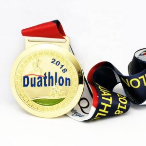 design 3d metal sports medal and trophies custom triathlon running gold award duathlon medal