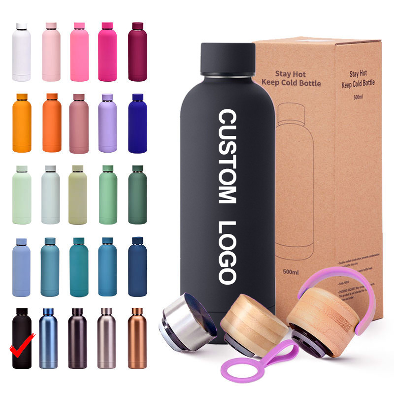 insulated stainless steel hot and cold reusable slim drink waterbottle