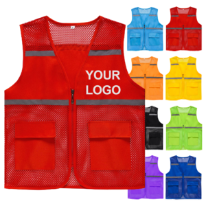 reflective fabric for clothing safety work clothes outdoor safety vest reflective safety clothing custom logo